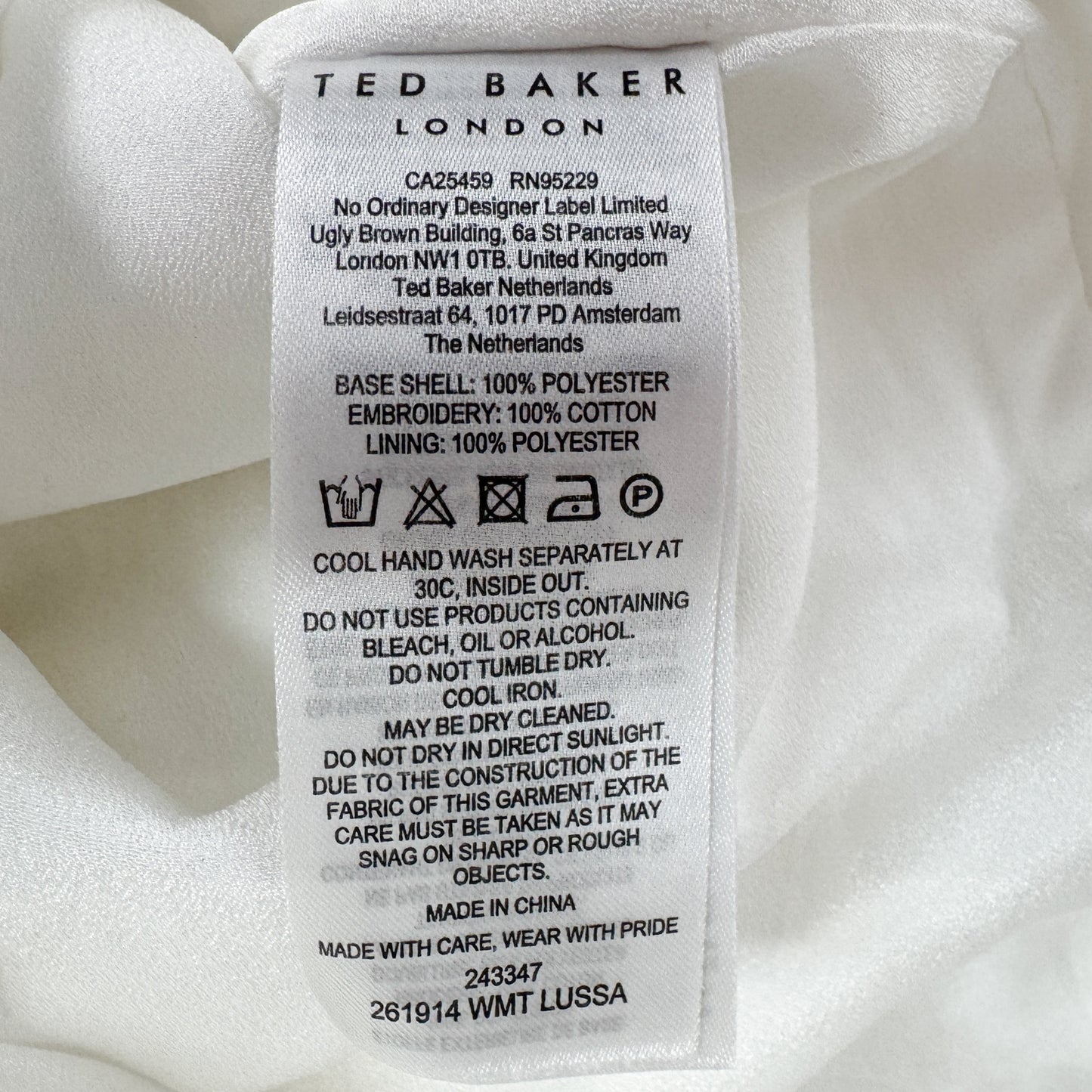 Ted Baker 'Lussa' Off White Puffball Sleeve Playsuit 2 ~ AU10