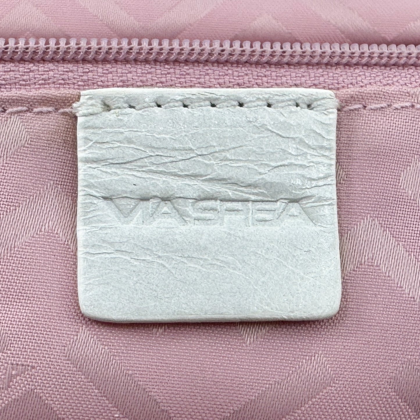 Via Spiga Pink Snake Embossed Leather Folding Clutch Bag