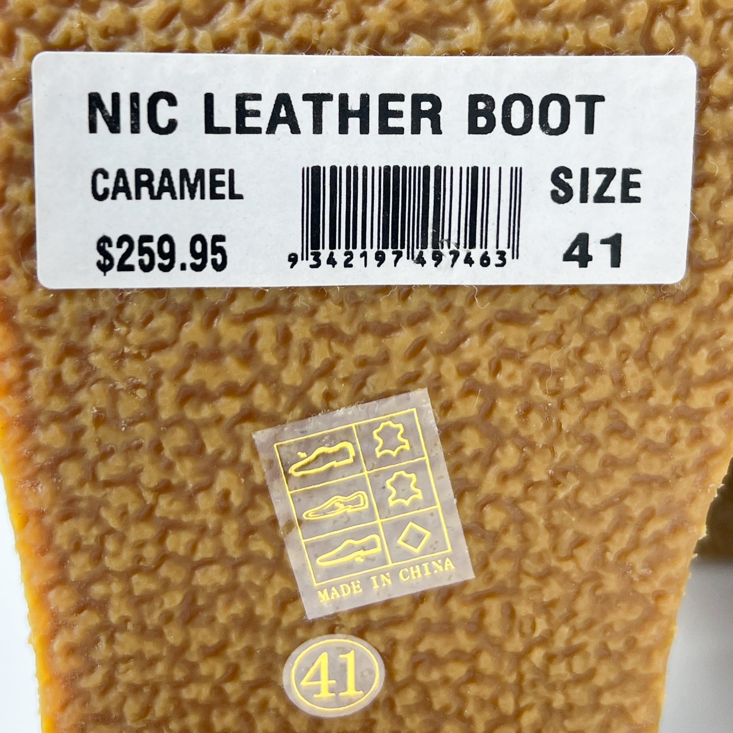 Walnut Melbourne Light Tan Leather Nic Ankle Boots EU41 ~ AU10
