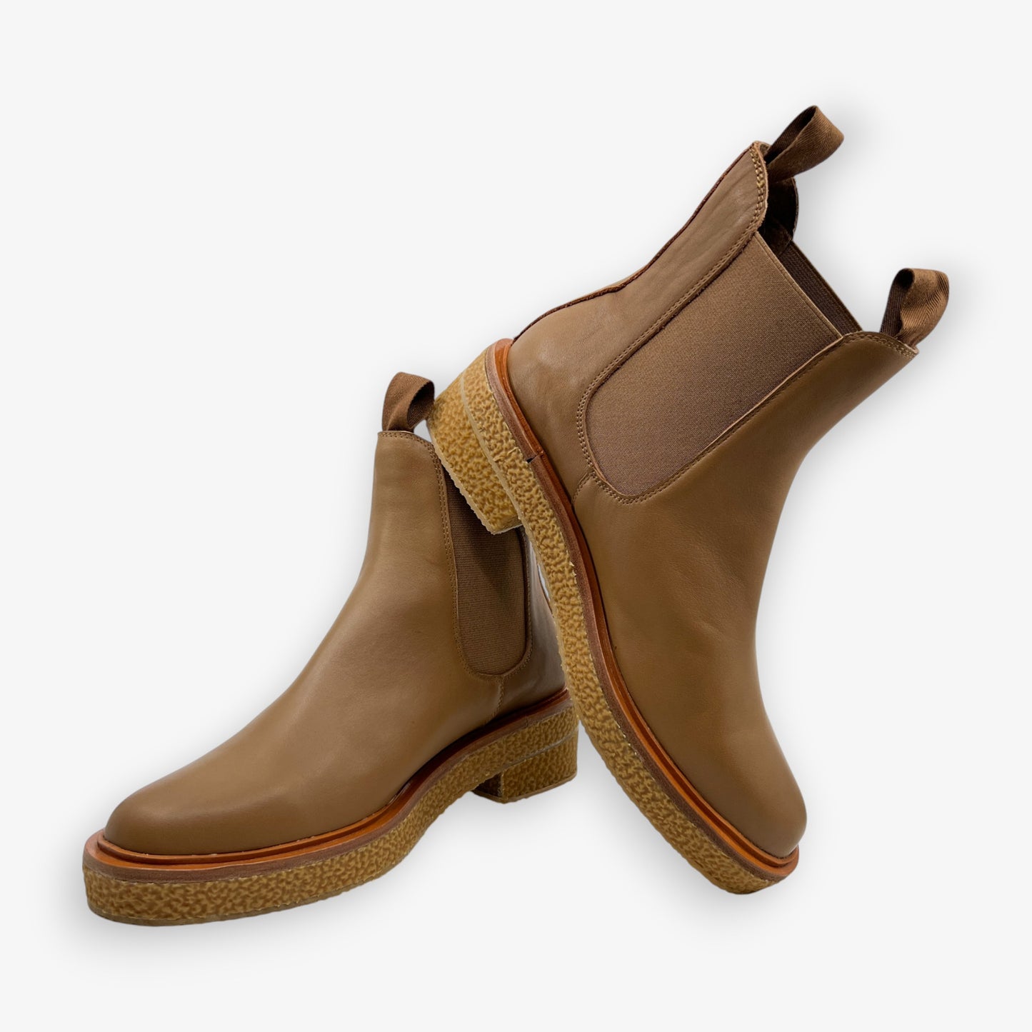 Walnut Melbourne Light Tan Leather Nic Ankle Boots EU41 ~ AU10