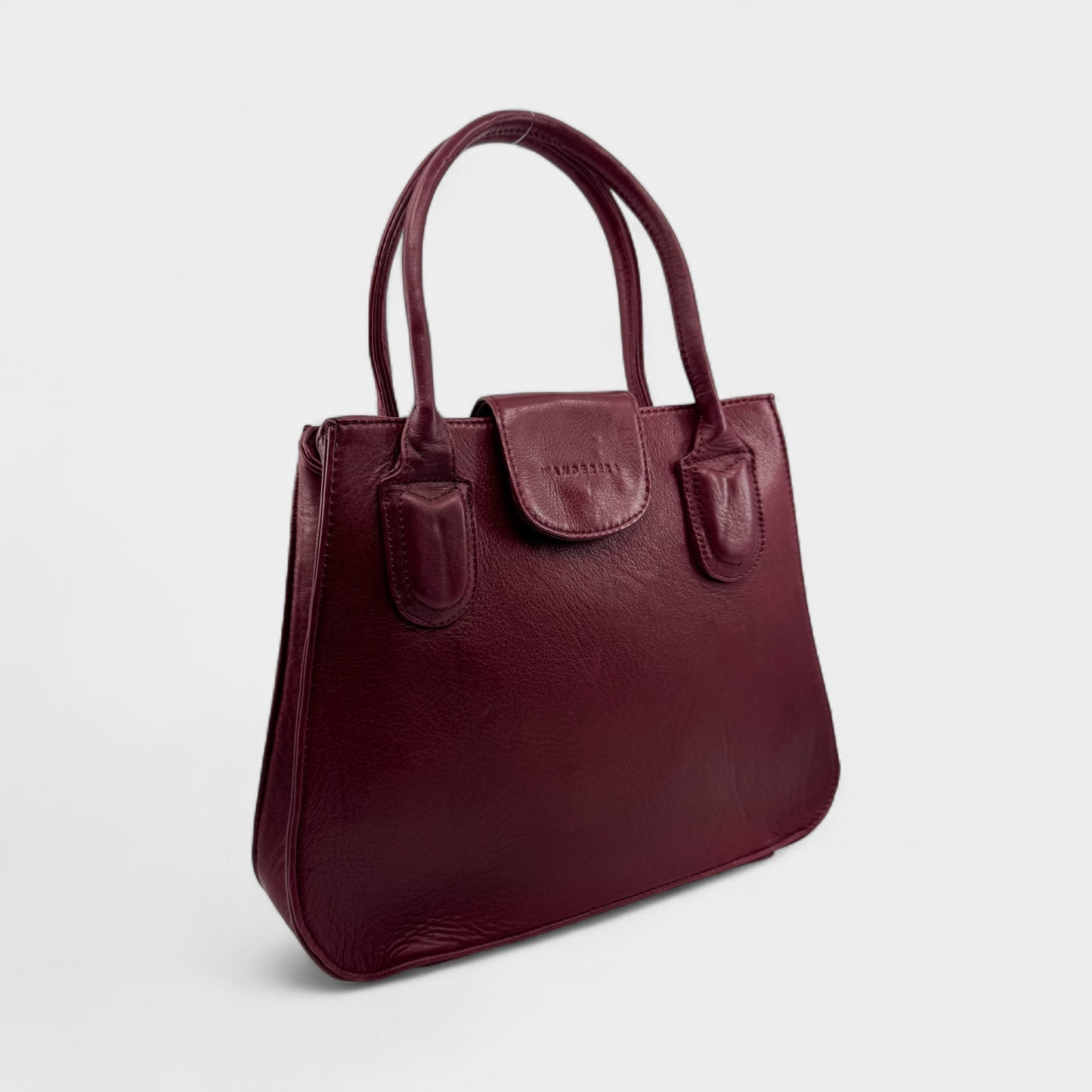 Wanderers Burgundy Red Leather Luxembourg Top Handle Handbag