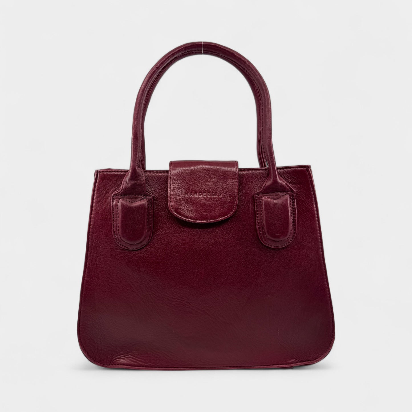 Wanderers Burgundy Red Leather Luxembourg Top Handle Handbag