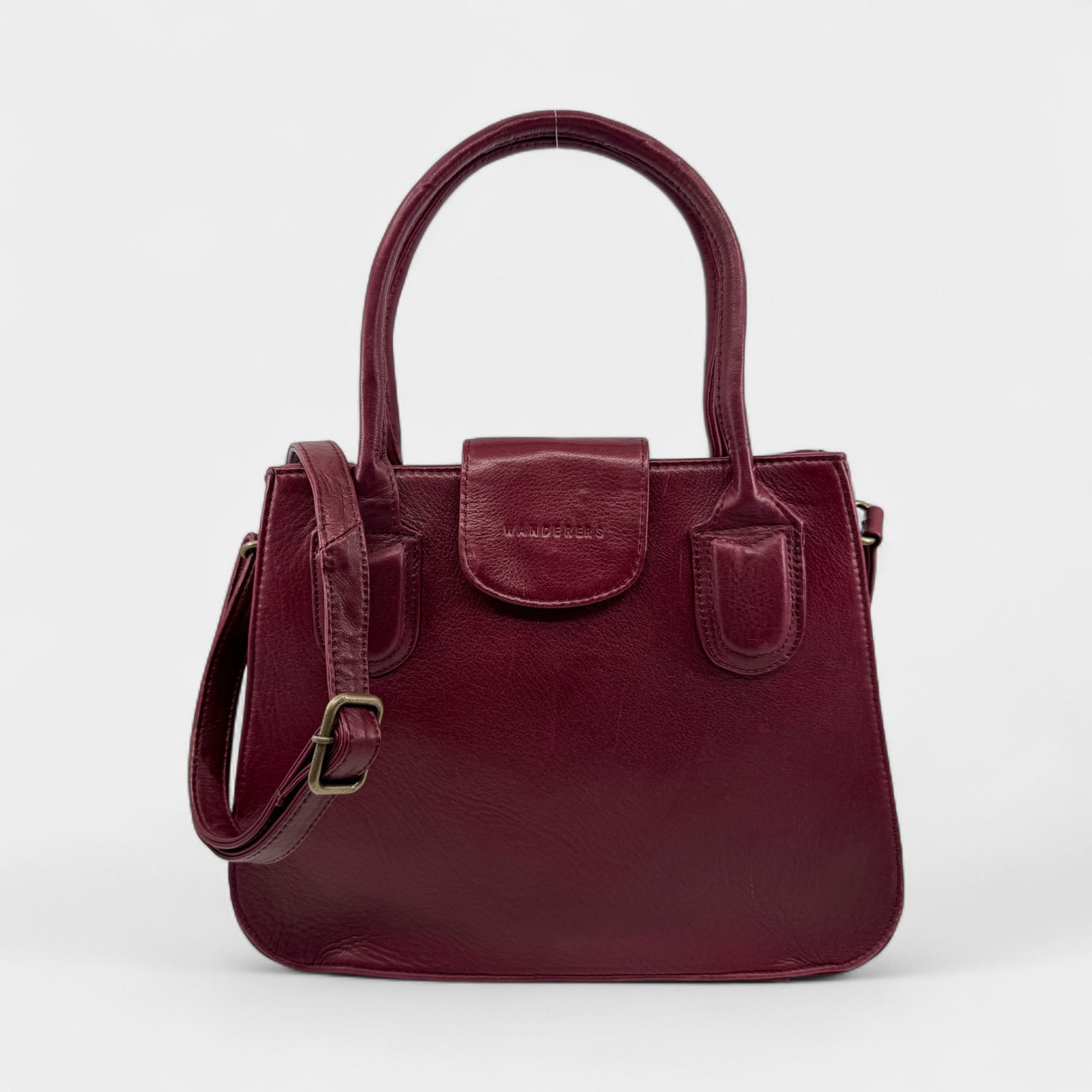 Wanderers Burgundy Red Leather Luxembourg Top Handle Handbag