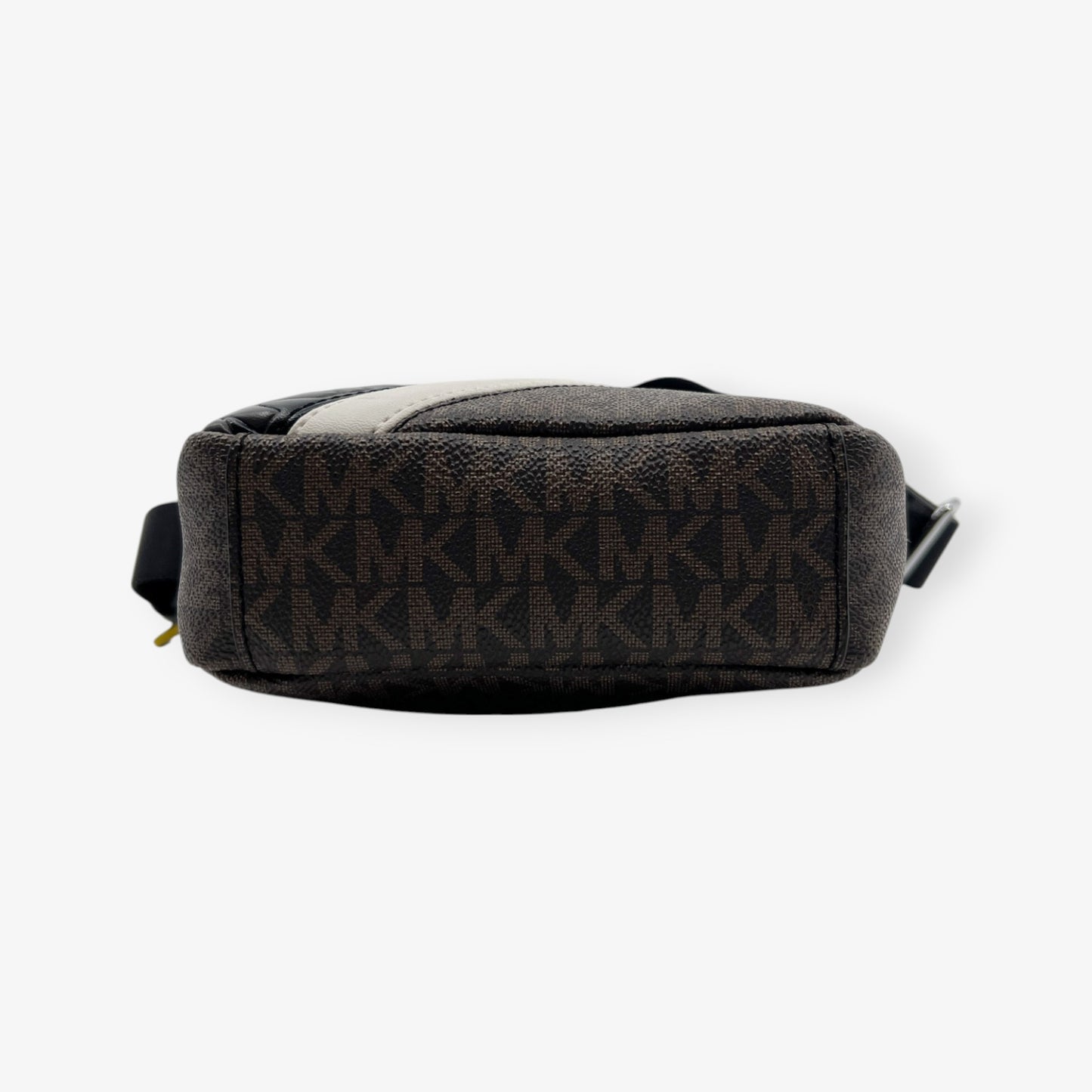 Michael Kors Brown Canvas & Faux Leather Flight Crossbody Bag