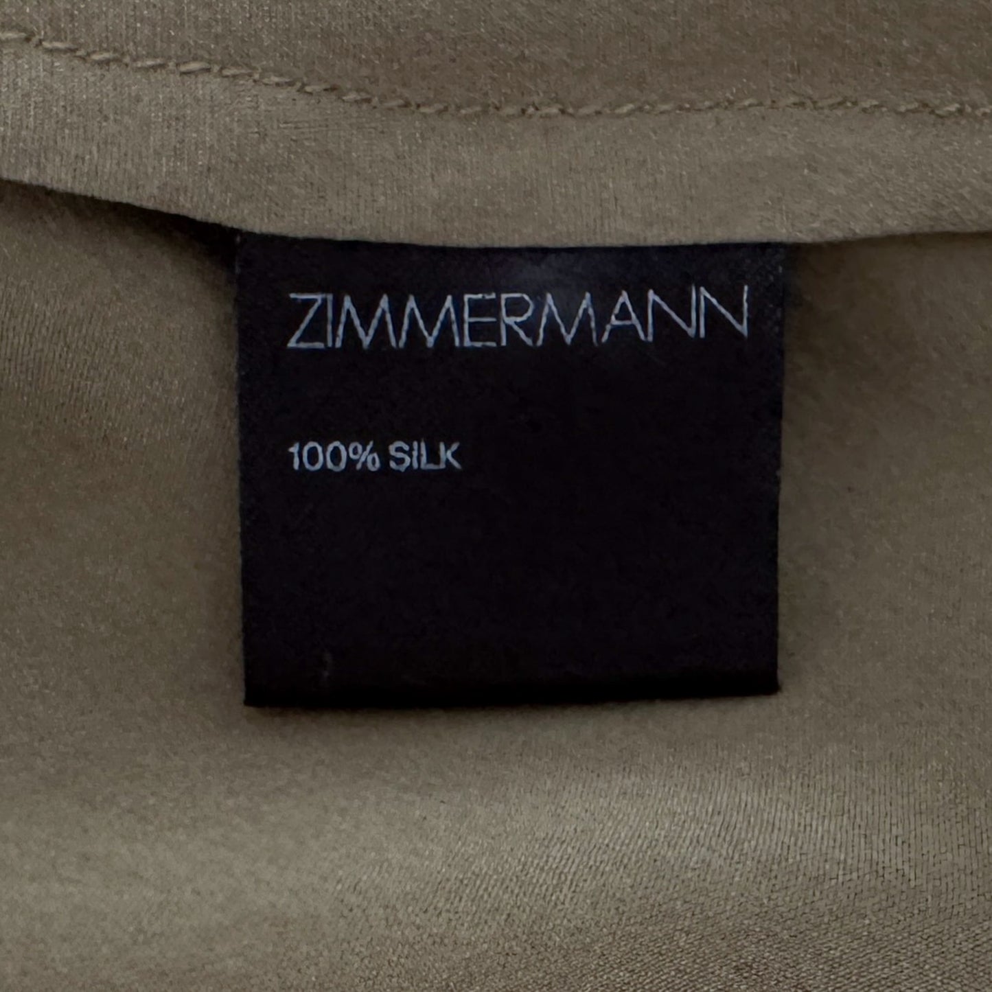 Zimmermann Khaki Green Silk Wrap Dress Size 2 ~ AU10 ~ Medium