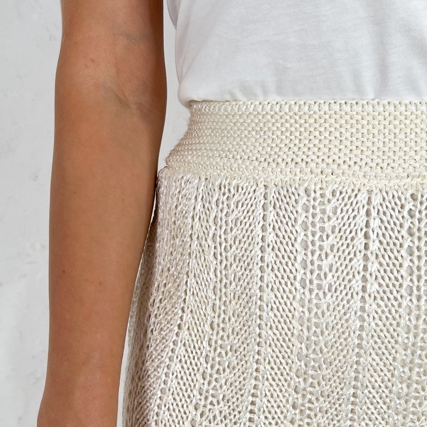 Zimmermann Wonderland Cream Cable Knit Maxi Skirt AU8–10