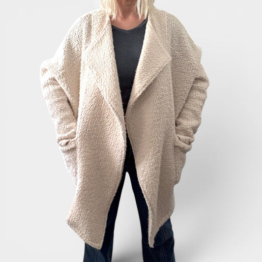 Andiamo Aspen Cream Wool Coccon Coat AU10 ~ AU12 ~ Medium