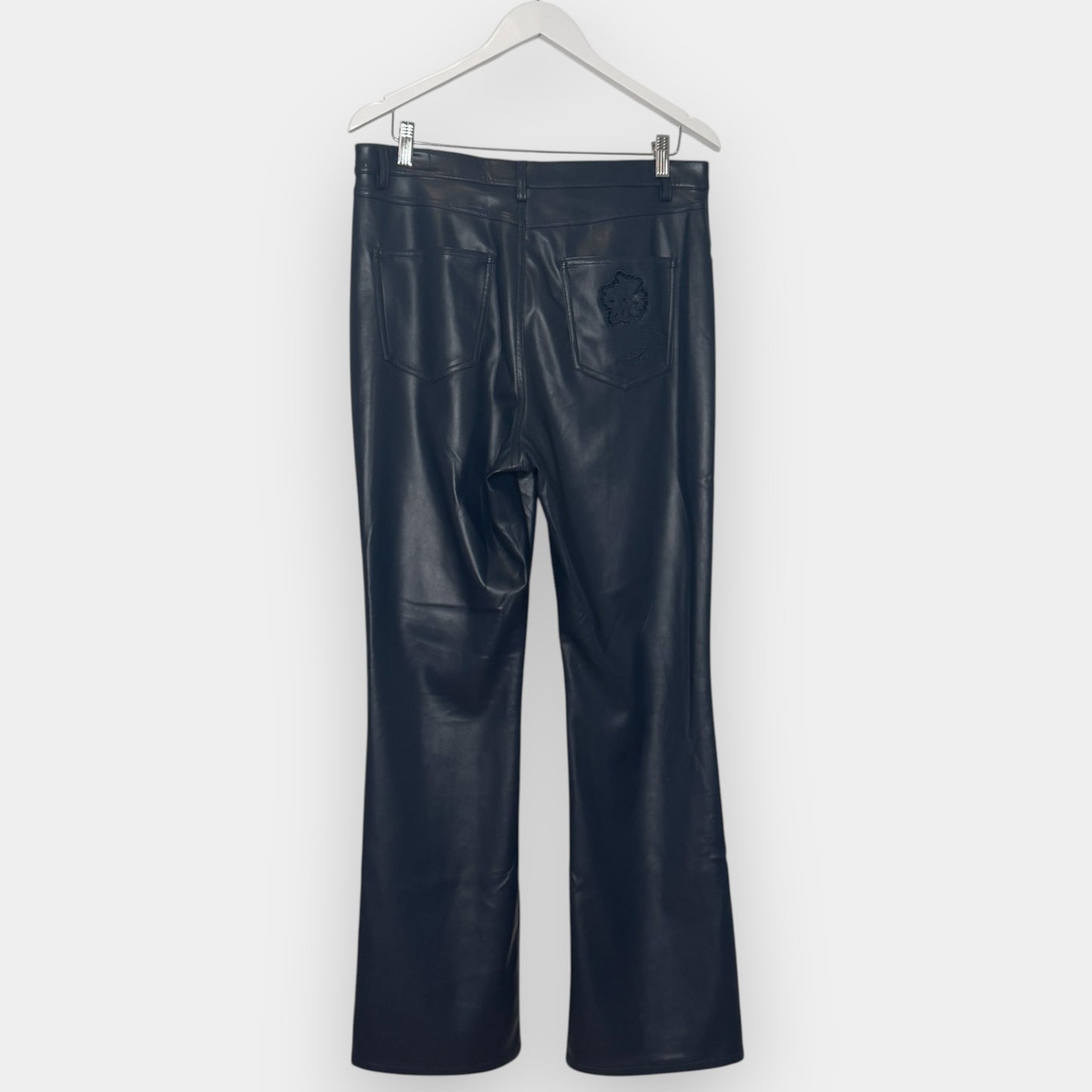 Johnny Was Navy Blue Vegan Leather Addy Pants W31 ~ AU12 [NEW]