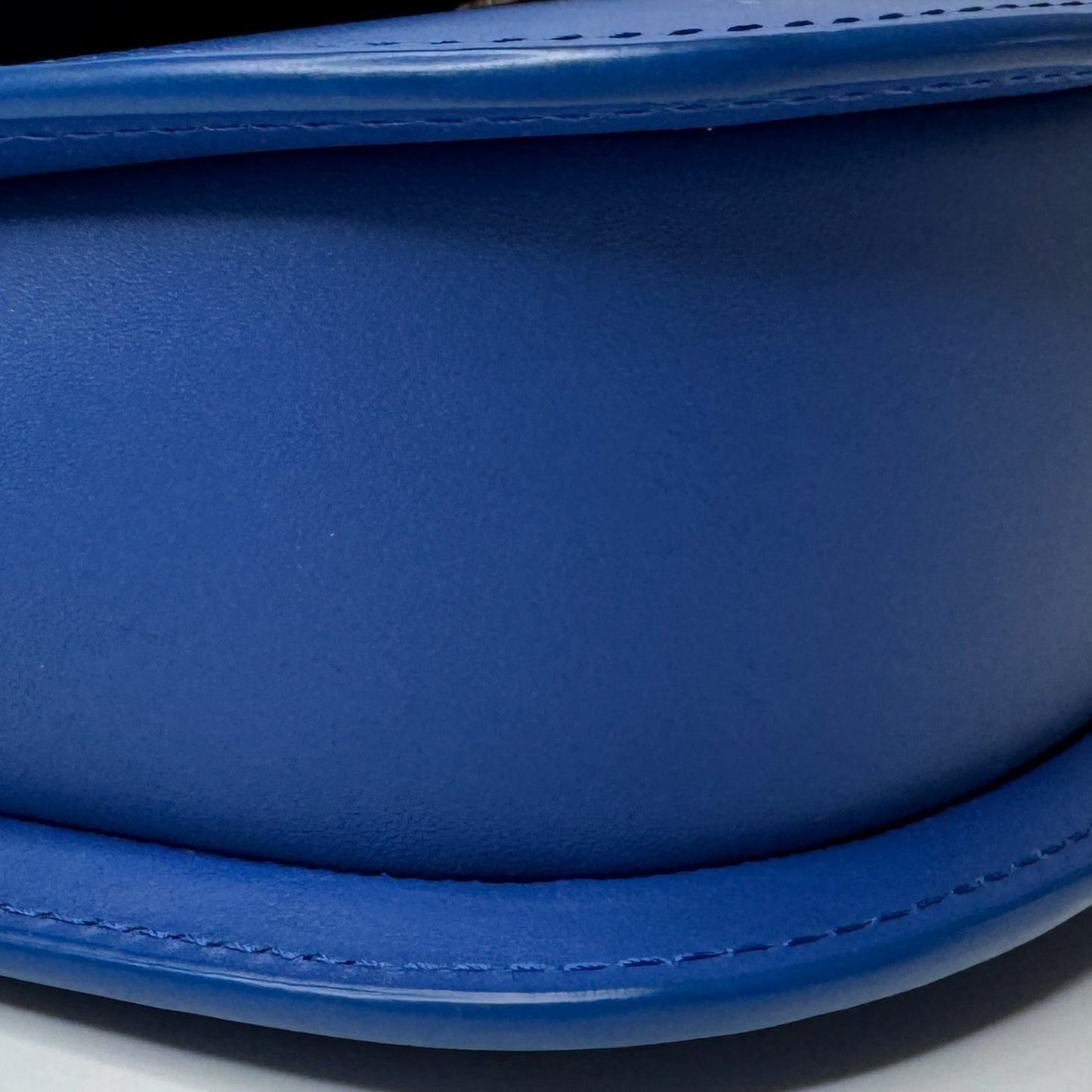 APC Bright Blue Leather Mini Geneve Crossbody Bag