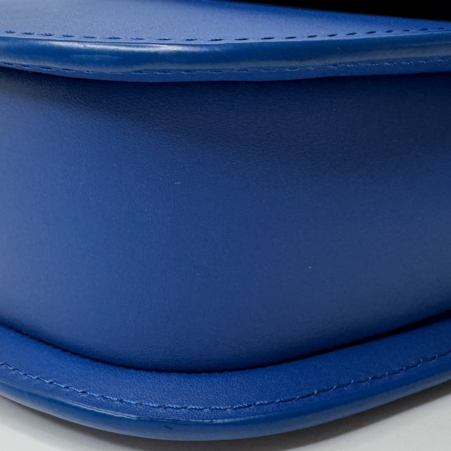 APC Bright Blue Leather Mini Geneve Crossbody Bag