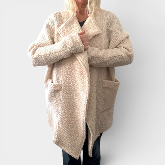 Andiamo Aspen Cream Wool Coccon Coat AU10 ~ AU12 ~ Medium