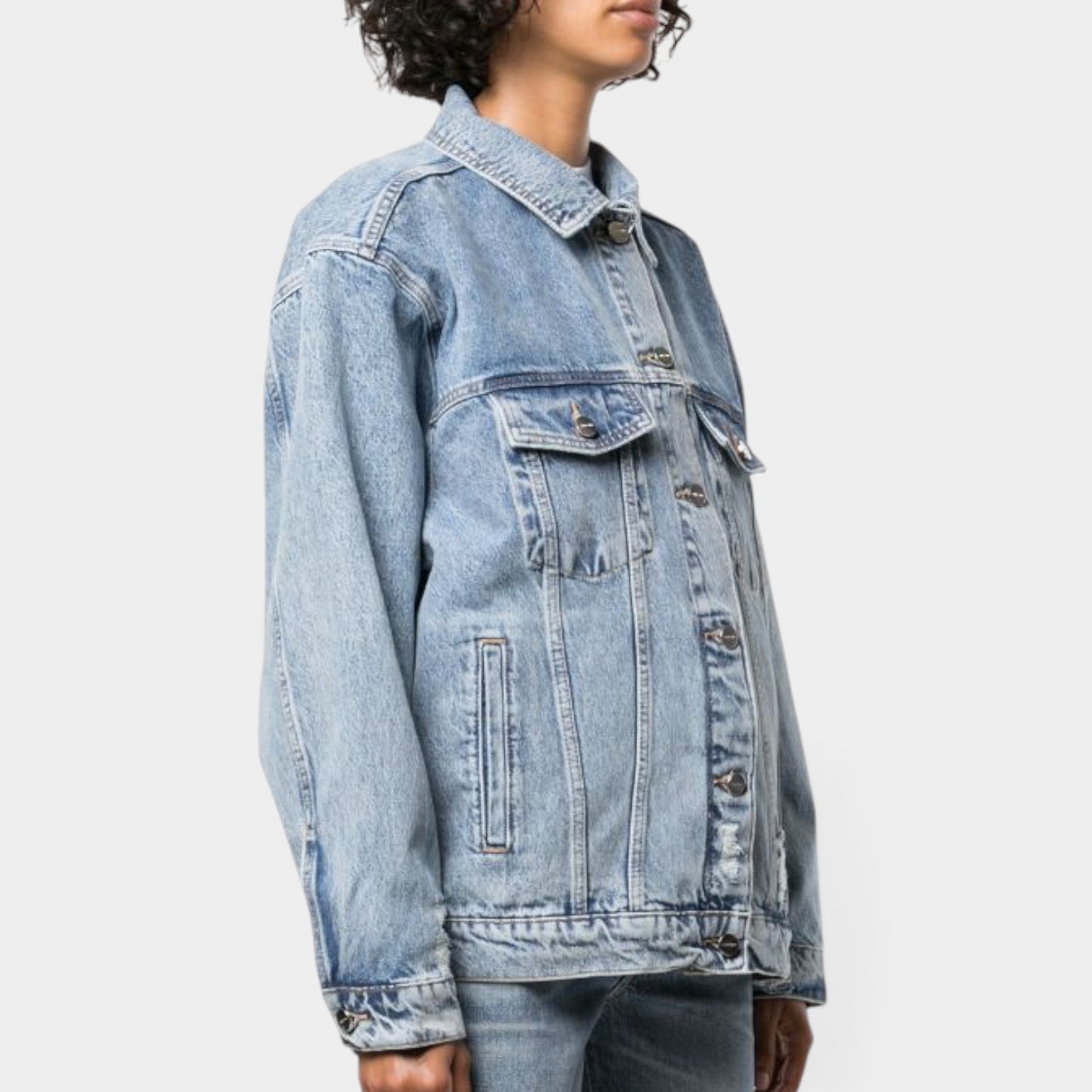 Anine Bing Blue Wash Denim Rory Jacket Medium ~ AU10-12