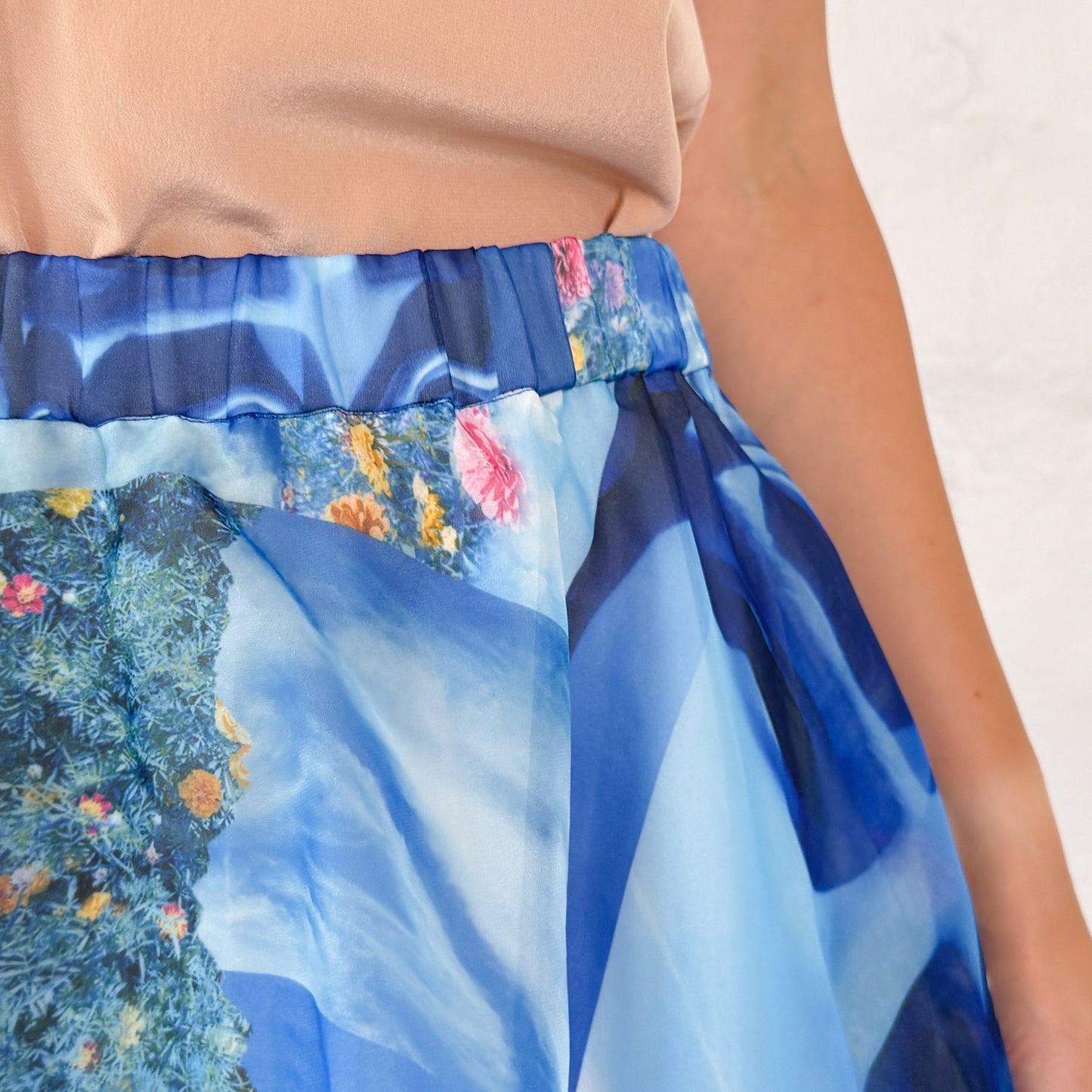 Romance Was Born X Samuel Hodge Blue Petit Palais Print Skirt AU14 [NEW]
