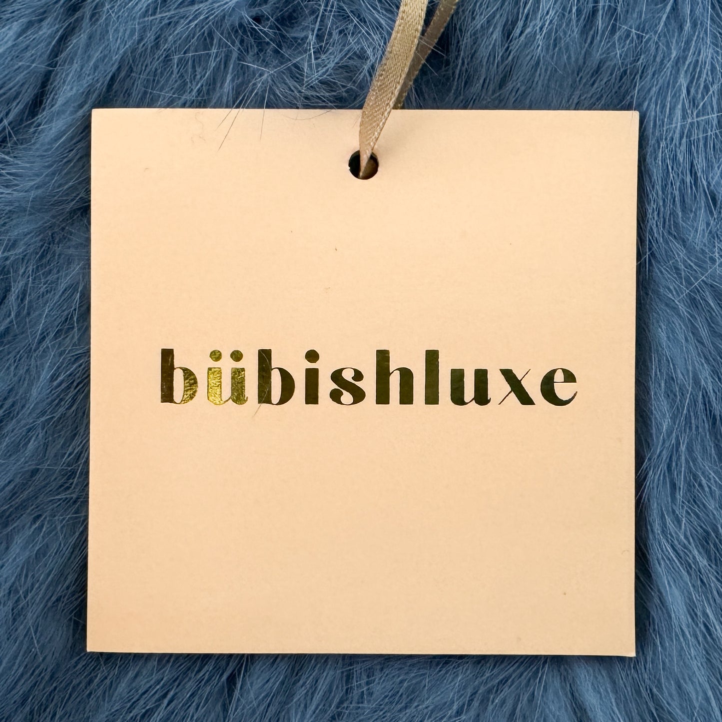 Bubish Luxe Blue 100% Rabbit Fur Valencia Jacket Med ~ AU10-12 [NEW]