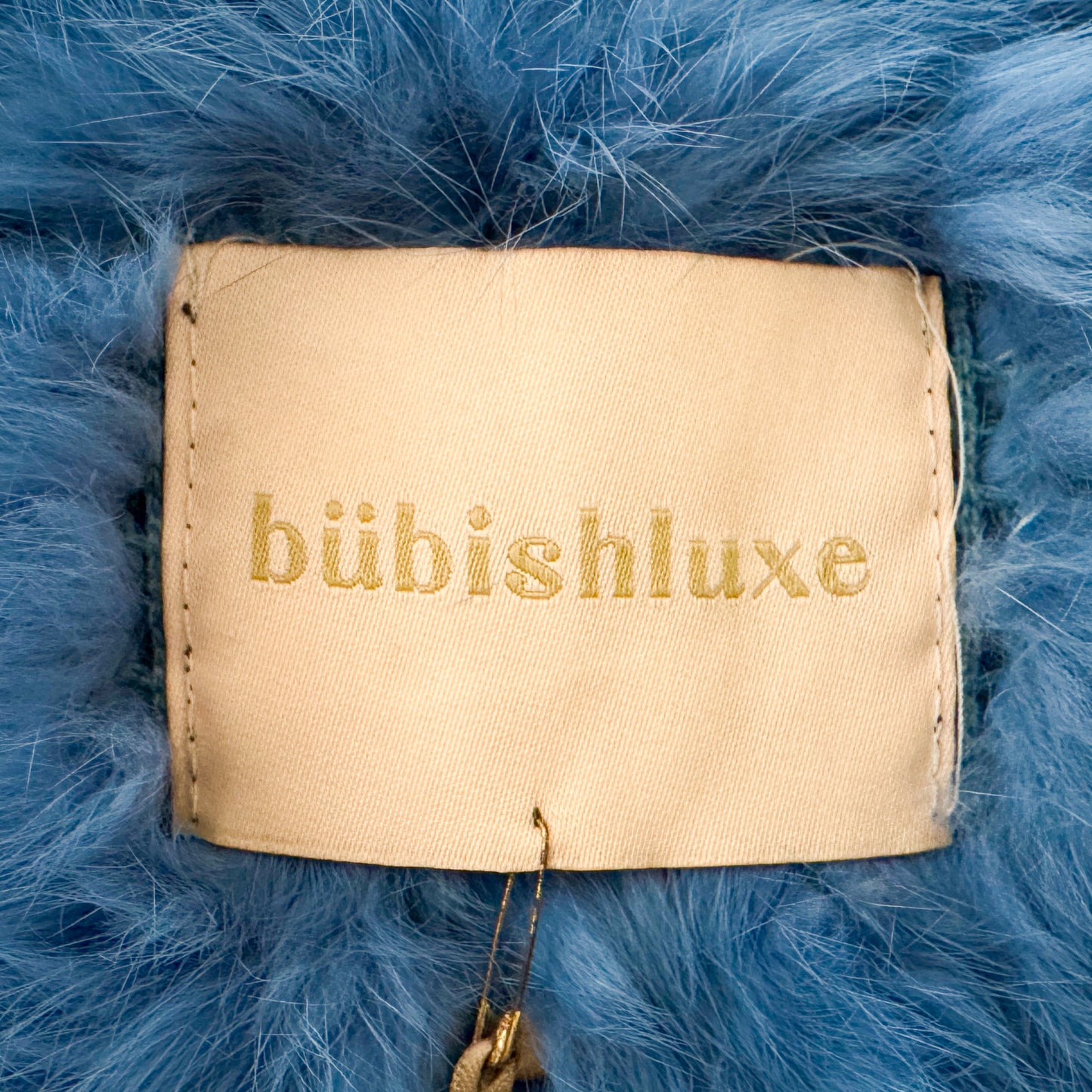 Bubish Luxe Blue 100% Rabbit Fur Valencia Jacket Med ~ AU10-12 [NEW]