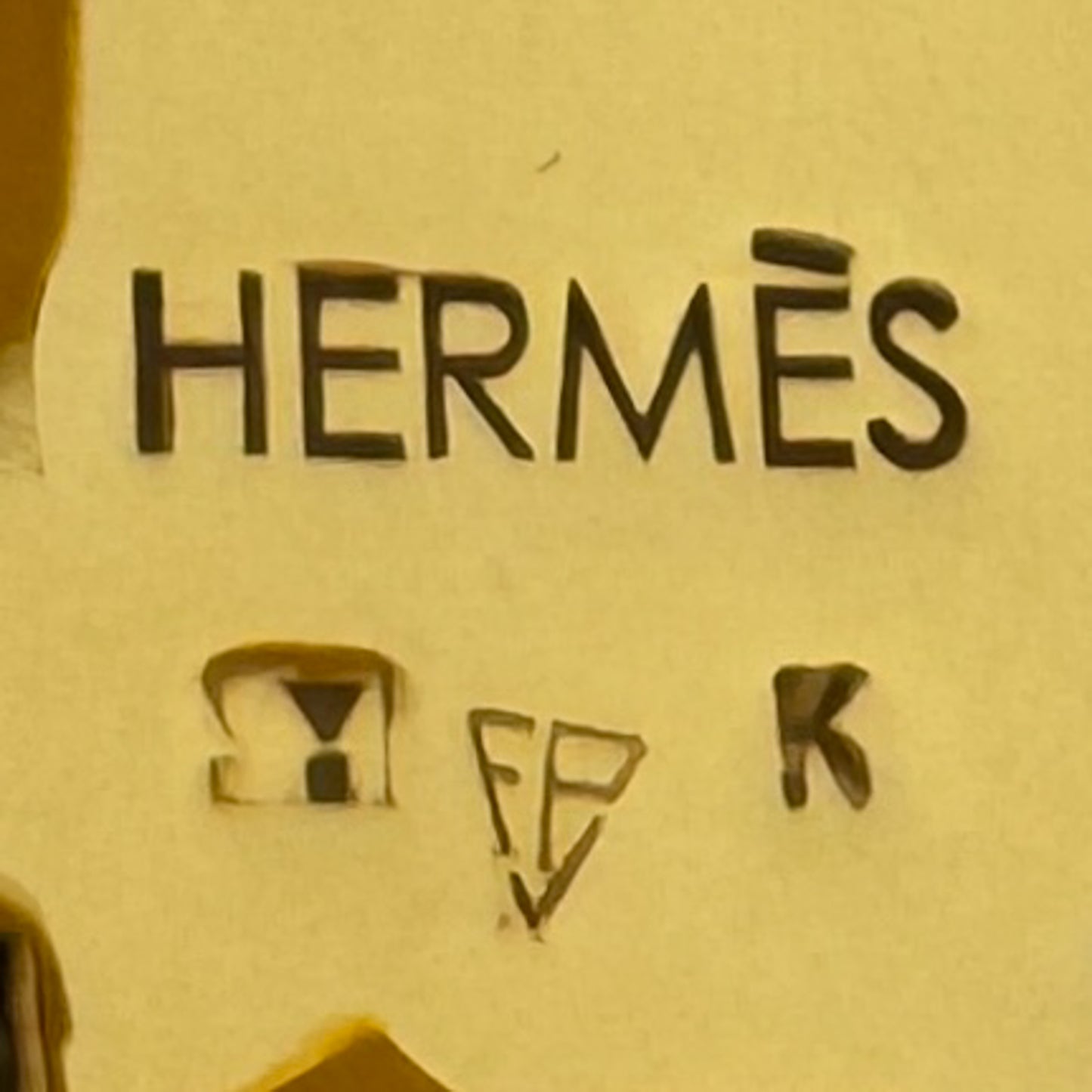 Hermes Orange Enamel Gold Plated Clic-Clac H PM Wide Bracelet