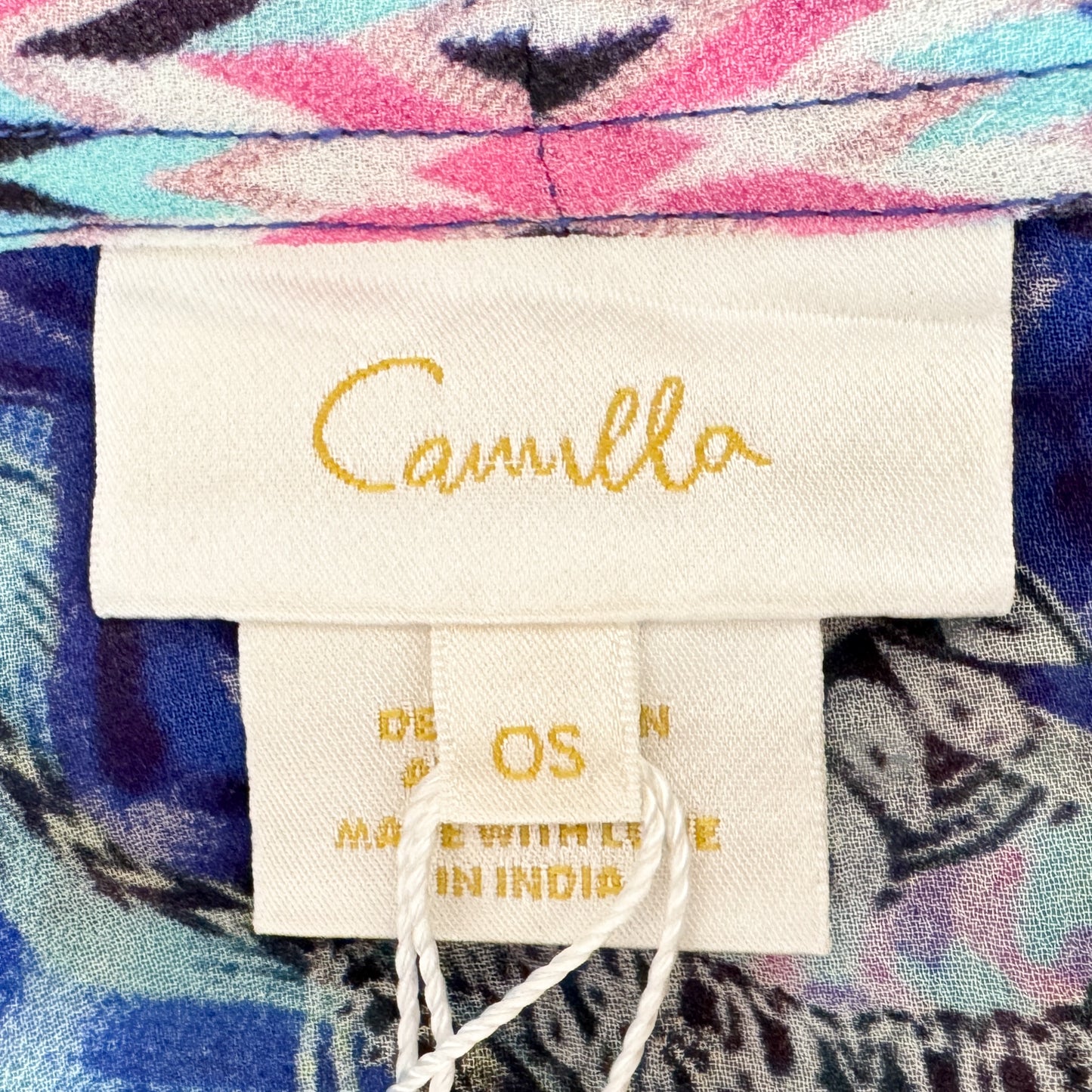 Camilla Threads of Cosmos Purple Silk Kimono Cardi Cape One Size [NEW]