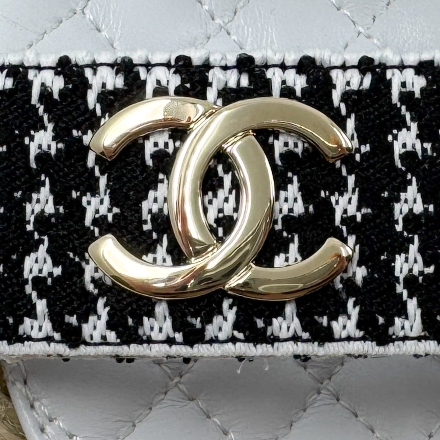 Chanel White Black Tweed Leather Espadrille Dad Sandals EU40 C ~ AU9