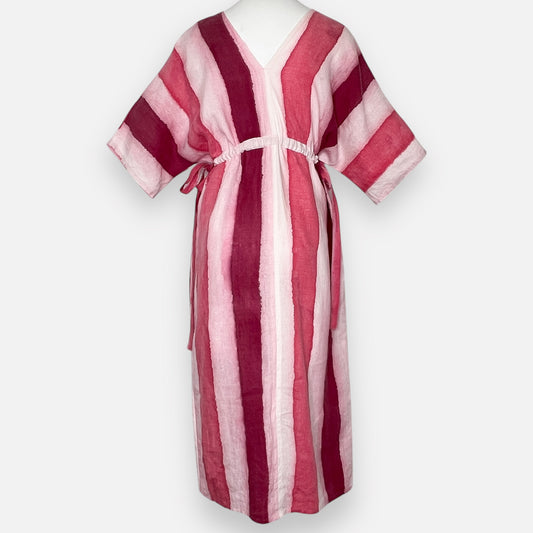 Dou Bochi Eric Bergere Red Stripe Linen ‘Badon’ Dress Medium ~ AU10-12