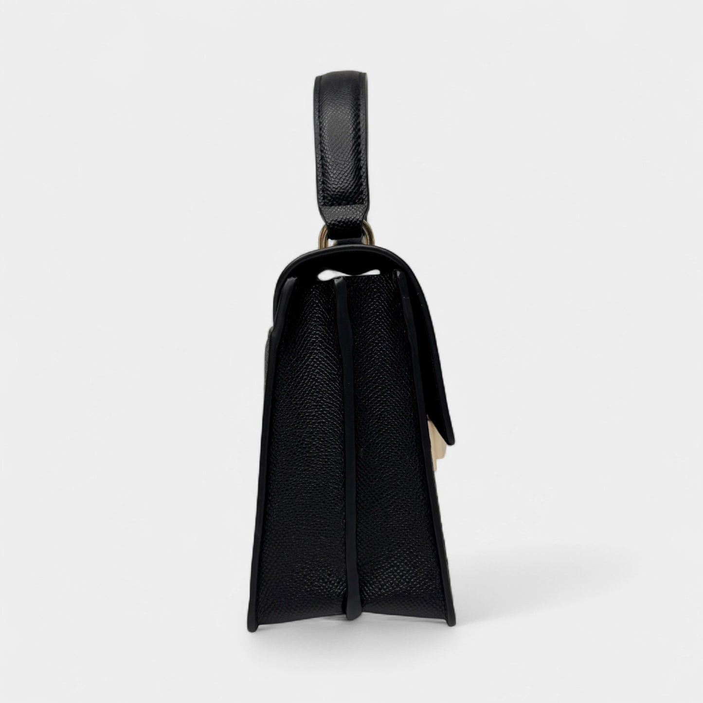 Furla Black Grainy Leather Venere Mini Crossbody Bag