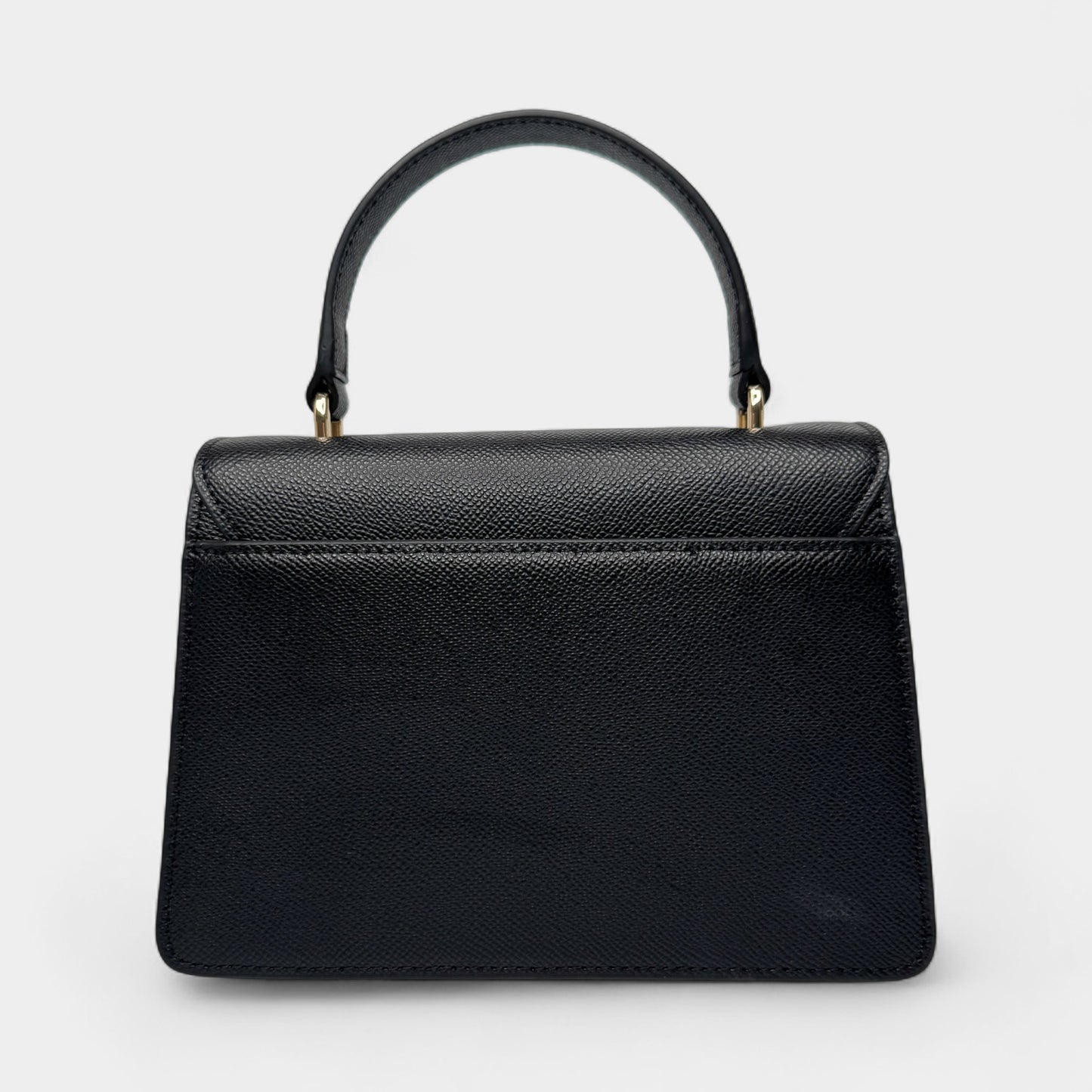 Furla Black Grainy Leather Venere Mini Crossbody Bag