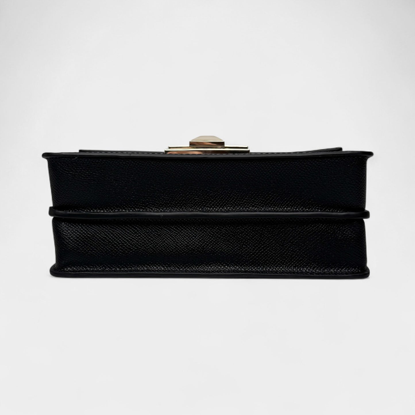 Furla Black Grainy Leather Venere Mini Crossbody Bag