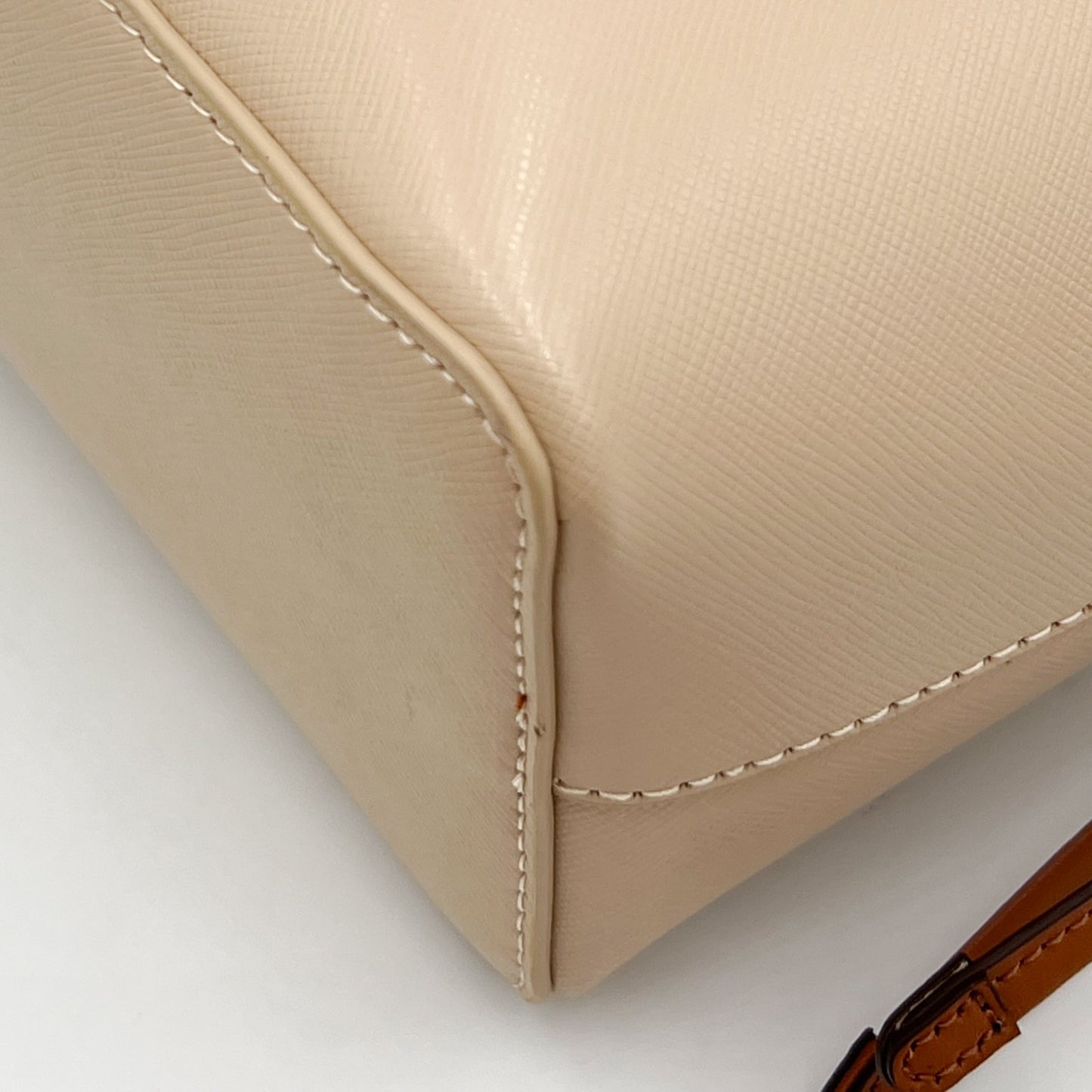 Oroton Beige Saffiano Leather Harriet Medium Tote Bag [NEW]