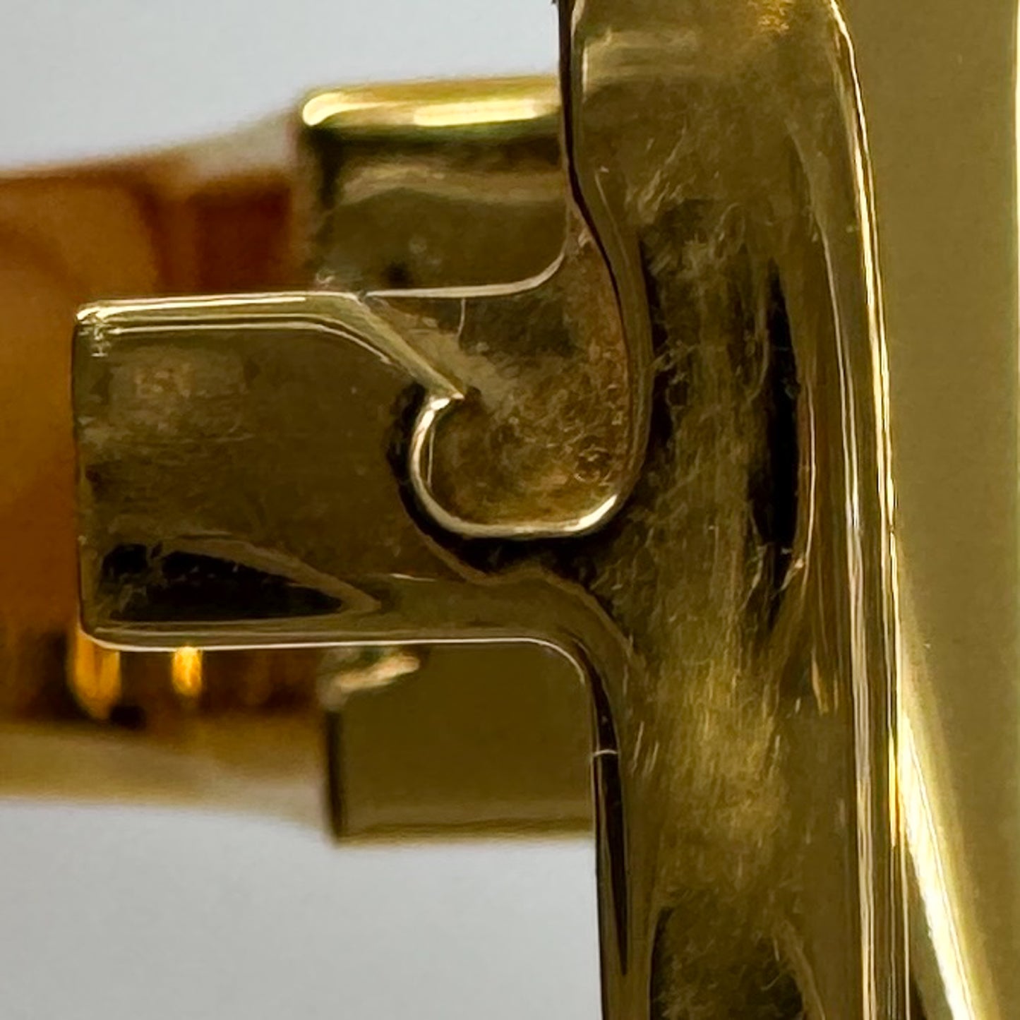 Hermes Orange Enamel Gold Plated Clic-Clac H PM Wide Bracelet