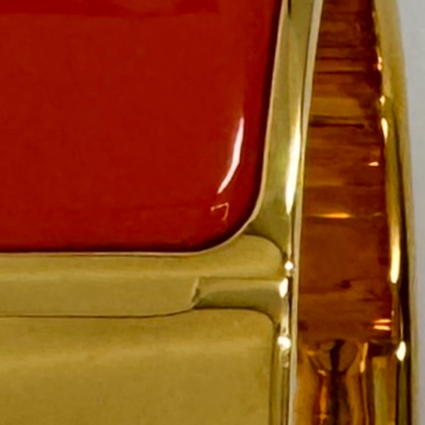 Hermes Orange Enamel Gold Plated Clic-Clac H PM Wide Bracelet