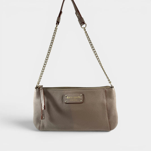 Kate Spade NY Beige Leather Berkshire Road Adela Small Shoulder Bag