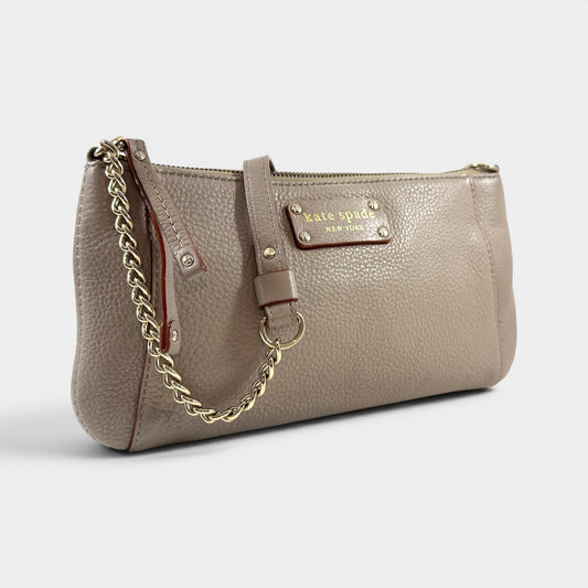 Kate Spade NY Beige Leather Berkshire Road Adela Small Shoulder Bag