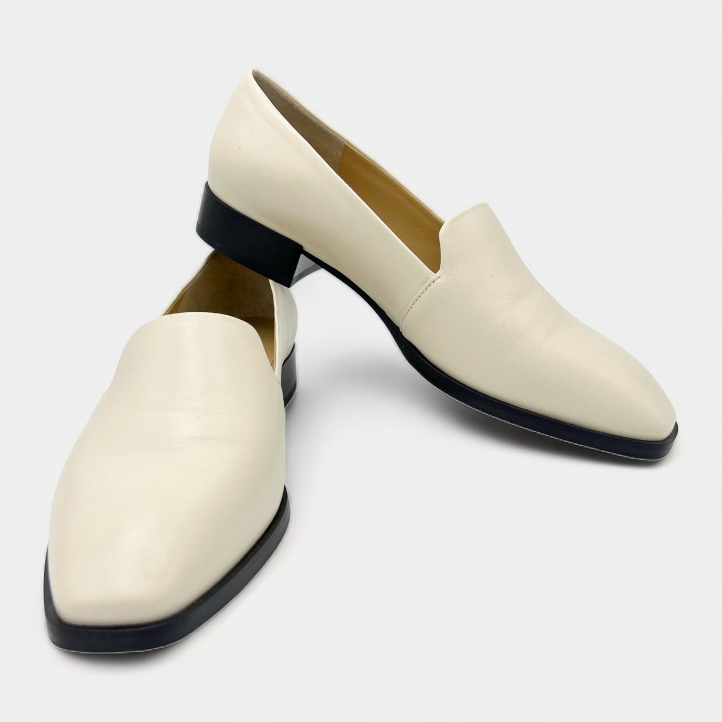 Aeyde Cream Leather Loafer Shoes EU39.5 ~ AU8.5 ~ UK6.5 [NEW]