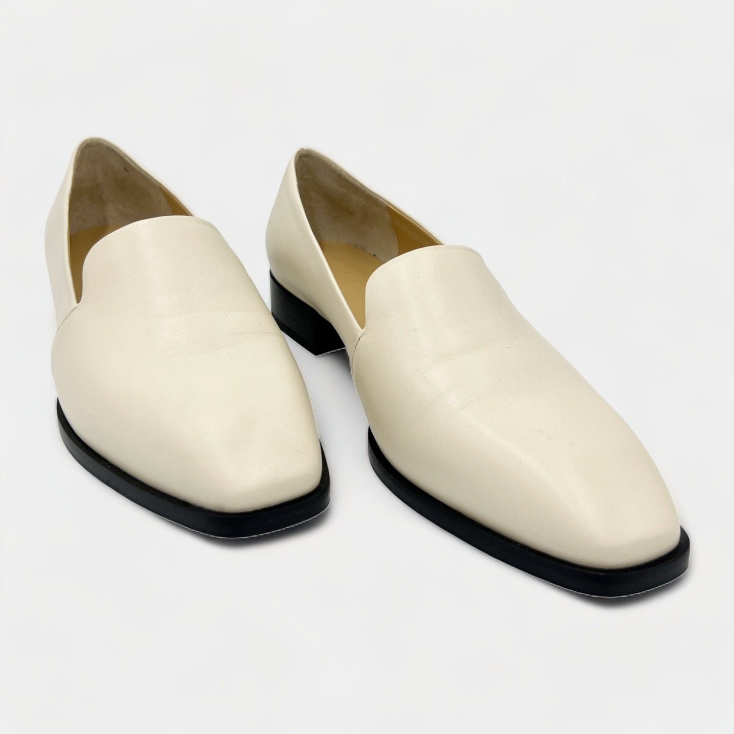 Aeyde Cream Leather Loafer Shoes EU39.5 ~ AU8.5 ~ UK6.5 [NEW]