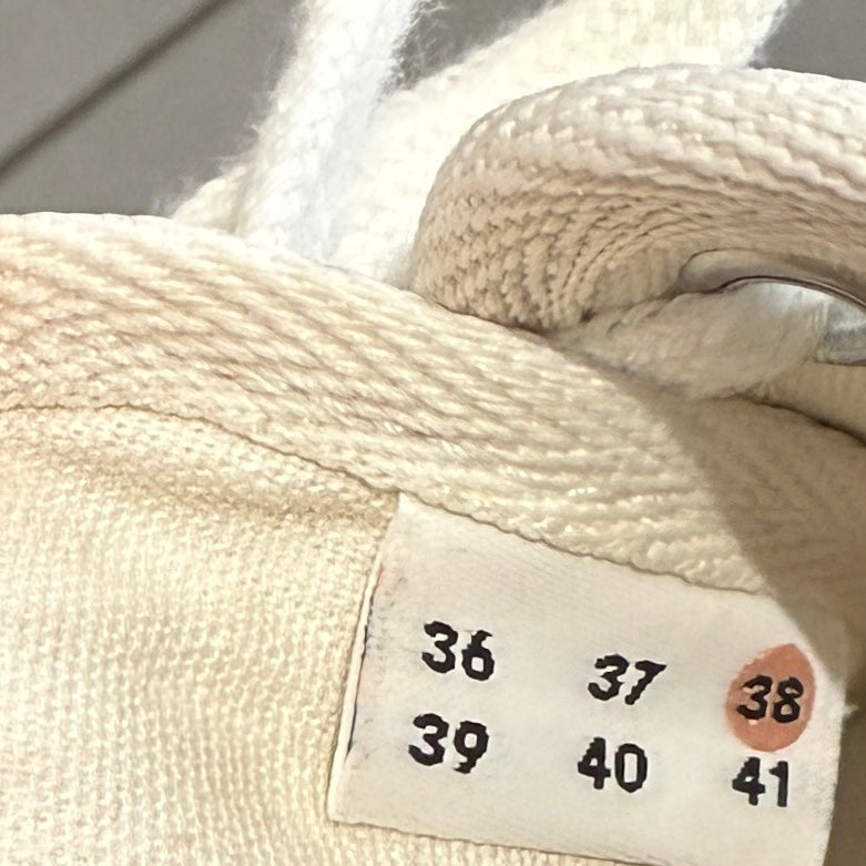 Zimmermann Antique White Twist Embroidered Sneakers EU38 ~ AU7