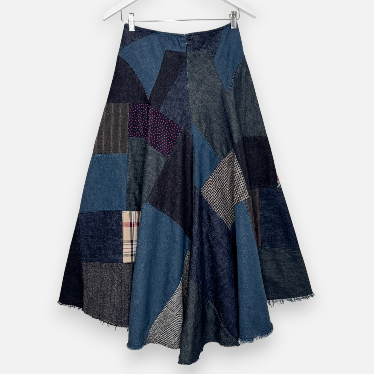 Junya Watanabe Comme des Garçons Denim Patchwork Skirt Small ~ AU8