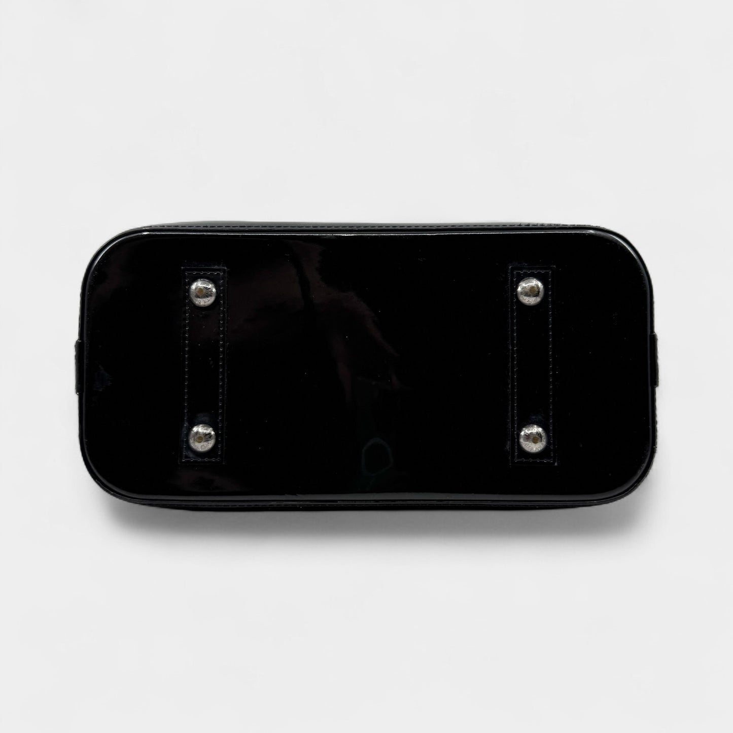 Louis Vuitton Alma Black Patent Leather Handbag Medium