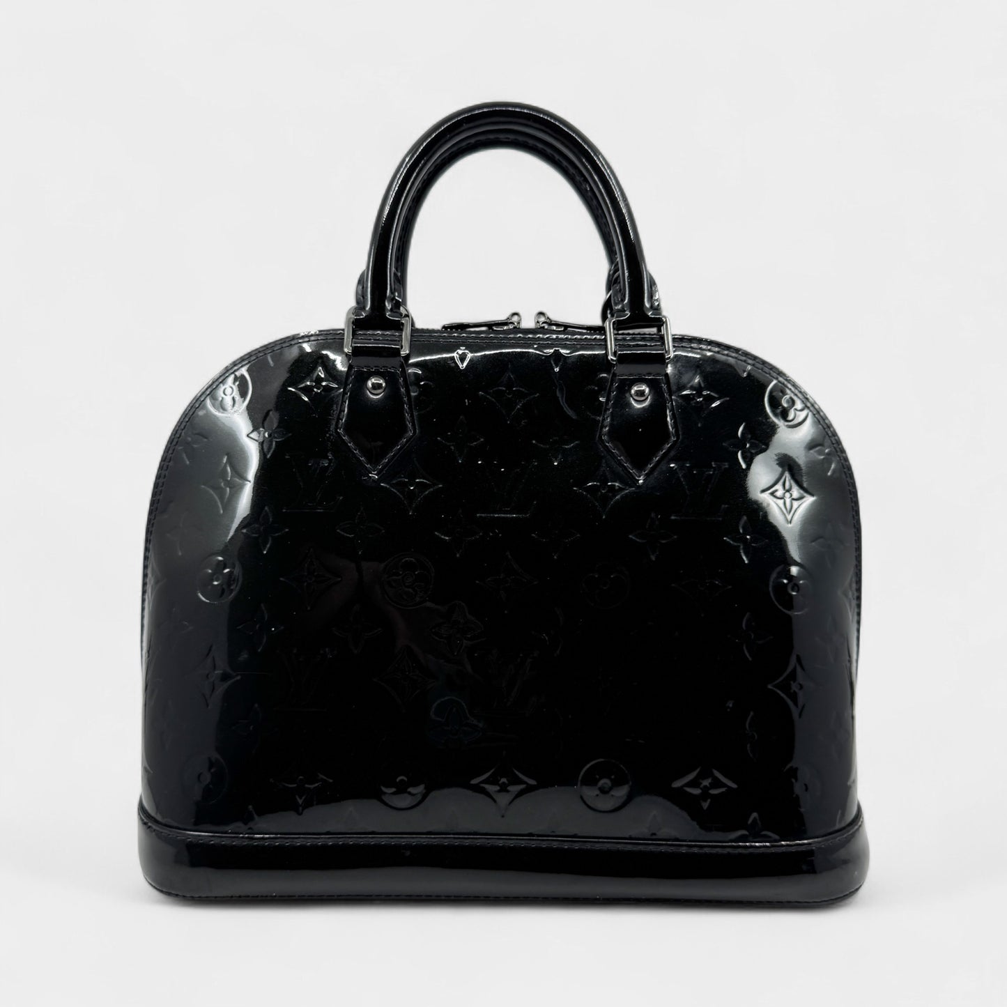 Louis Vuitton Alma Black Patent Leather Handbag Medium