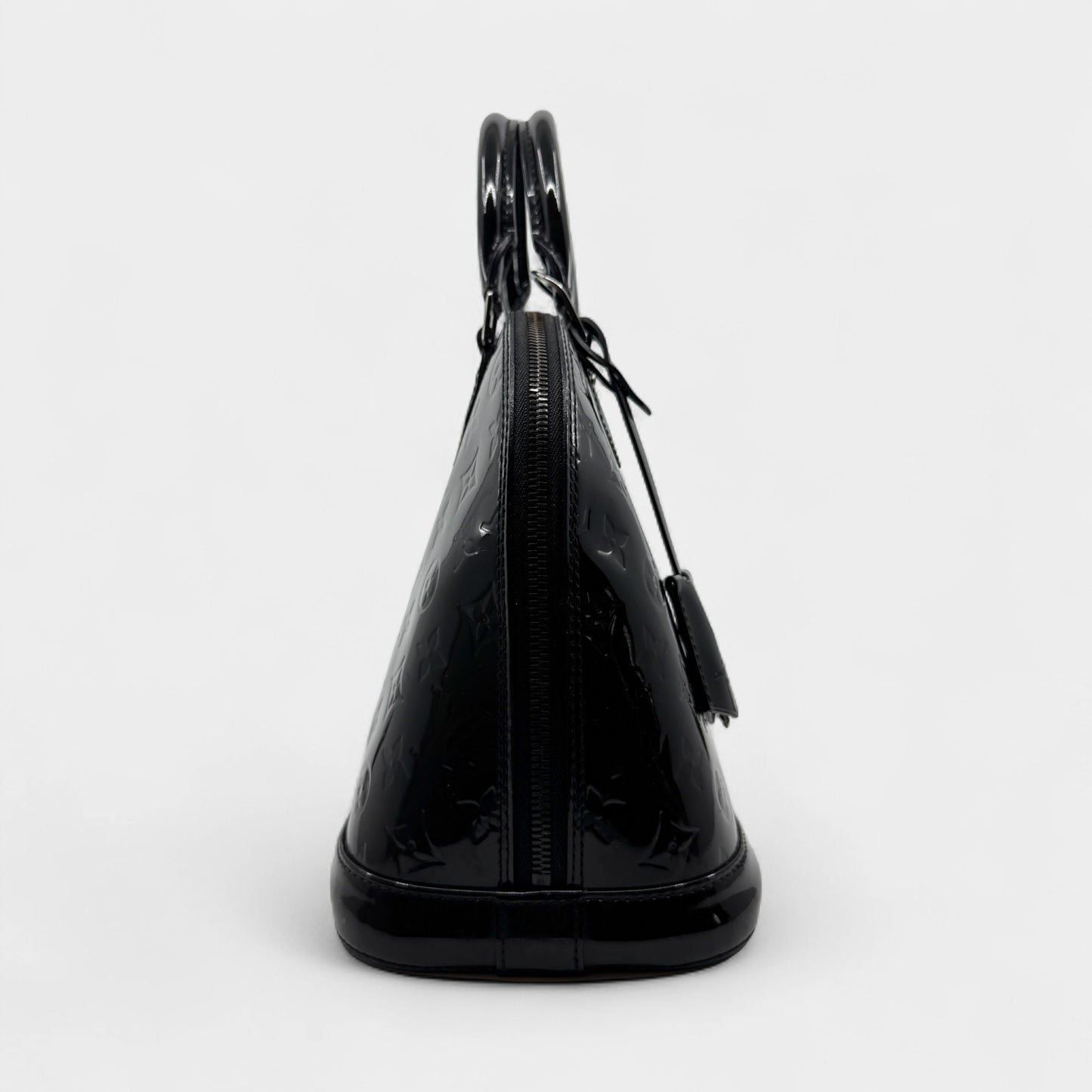 Louis Vuitton Alma Black Patent Leather Handbag Medium