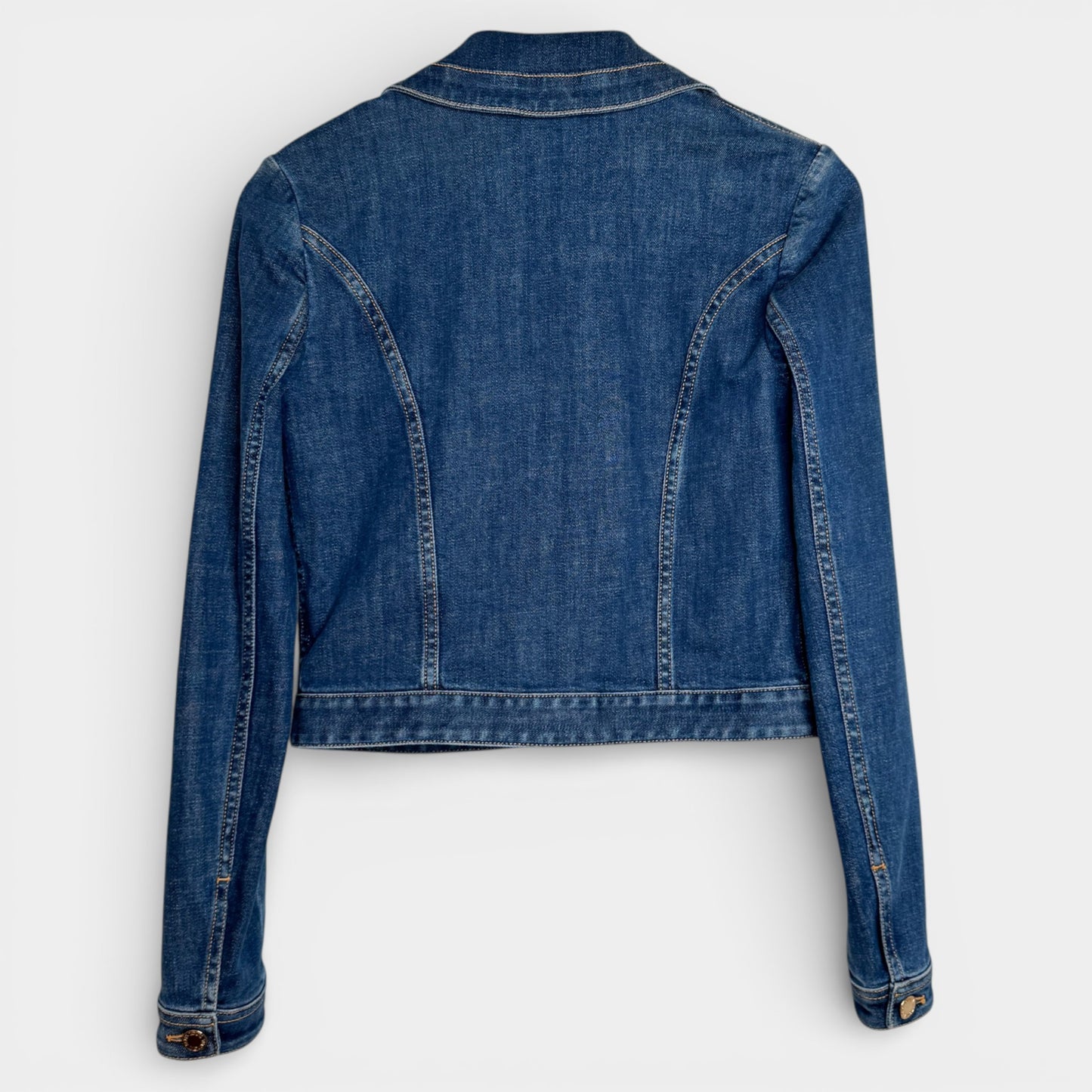 Louis Vuitton Retro Organic Cotton Blue Denim Jacket EU34 ~ AU6-8