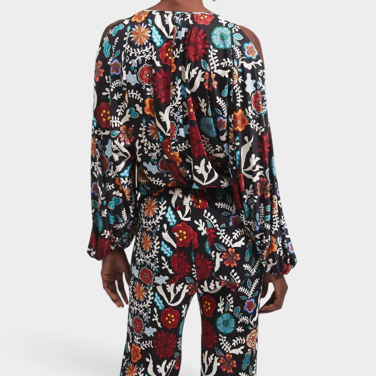 La Doublej  Multicoloured Floral Aphrodite Top X-Large ~ AU14-16
