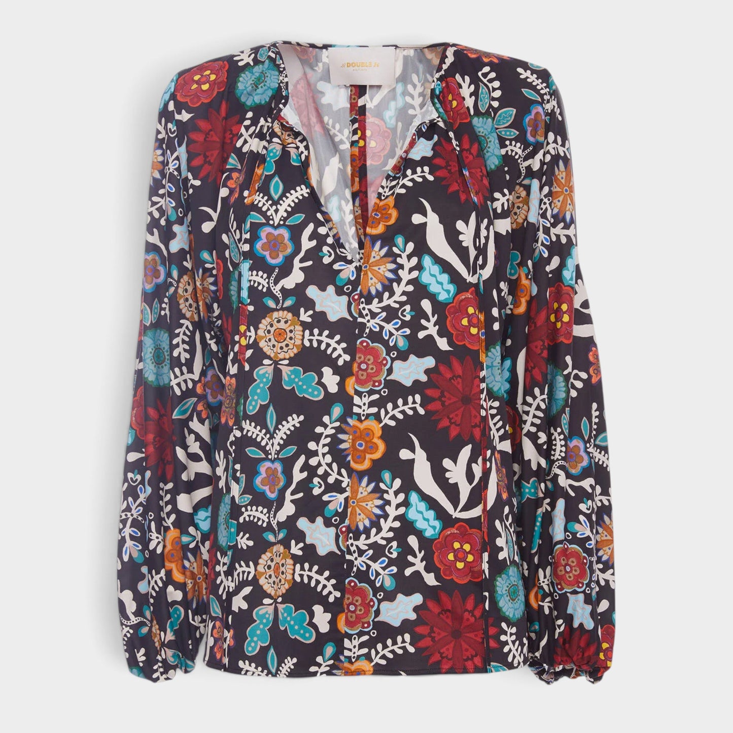 La Doublej  Multicoloured Floral Aphrodite Top X-Large ~ AU14-16