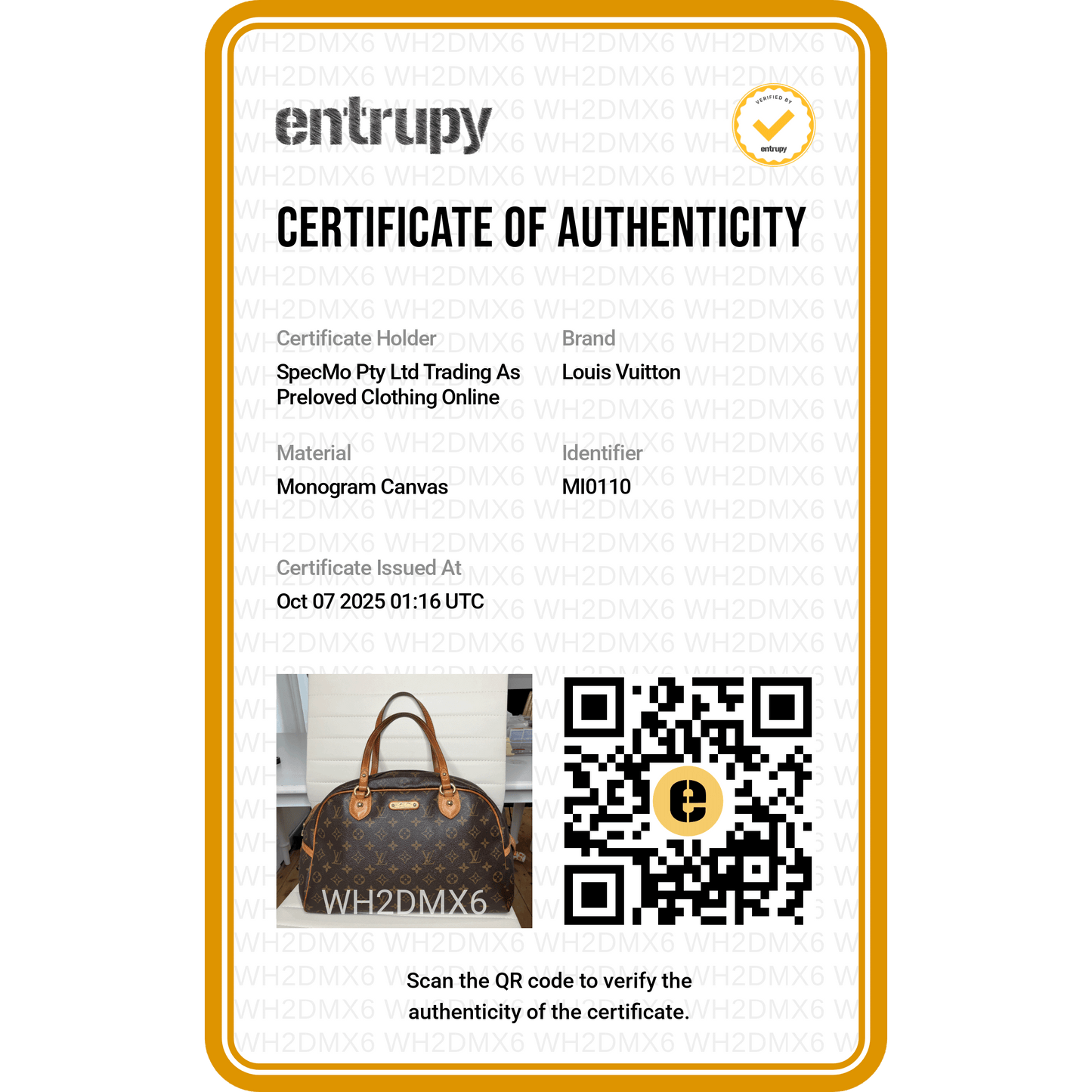 Louis Vuitton Montorgueil PM Coated Canvas Top Handle Bag