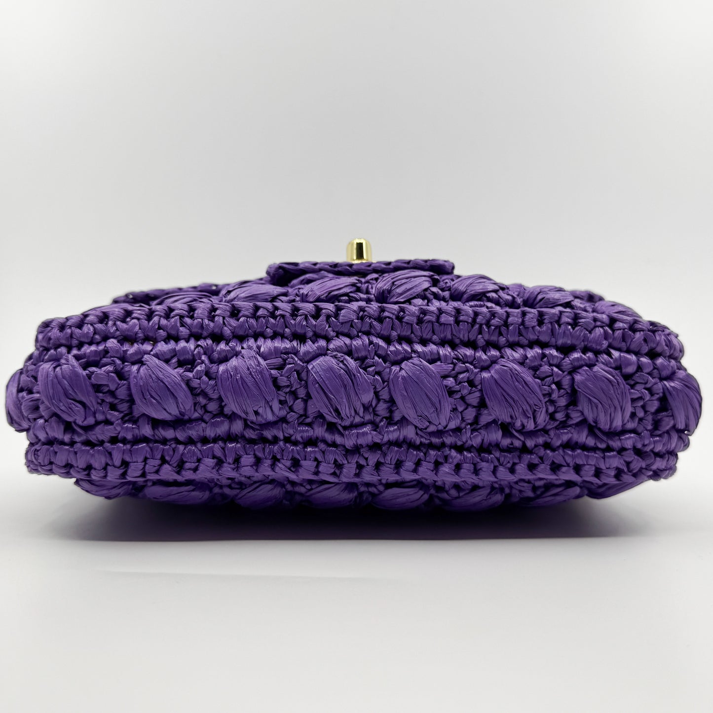 Luisa Spagnoli Purple Rattan Isoletta Shoulder Clutch Bag