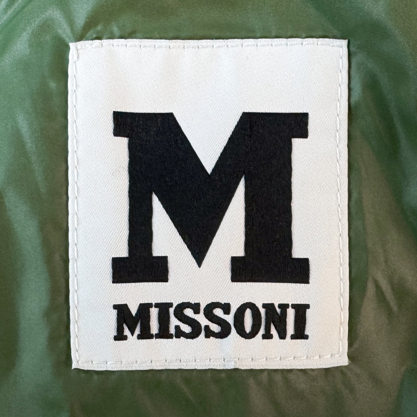 M Missoni Green Pink Chevron Duck Down Puffer Coat IT38 ~ AU8-10