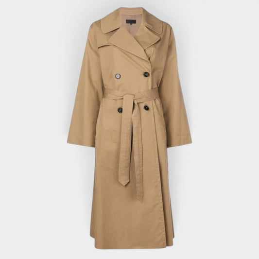 Nili Lotan Tan Brown Raw Edge Topher Trench Coat Small ~ Medium ~ AU8-10-12