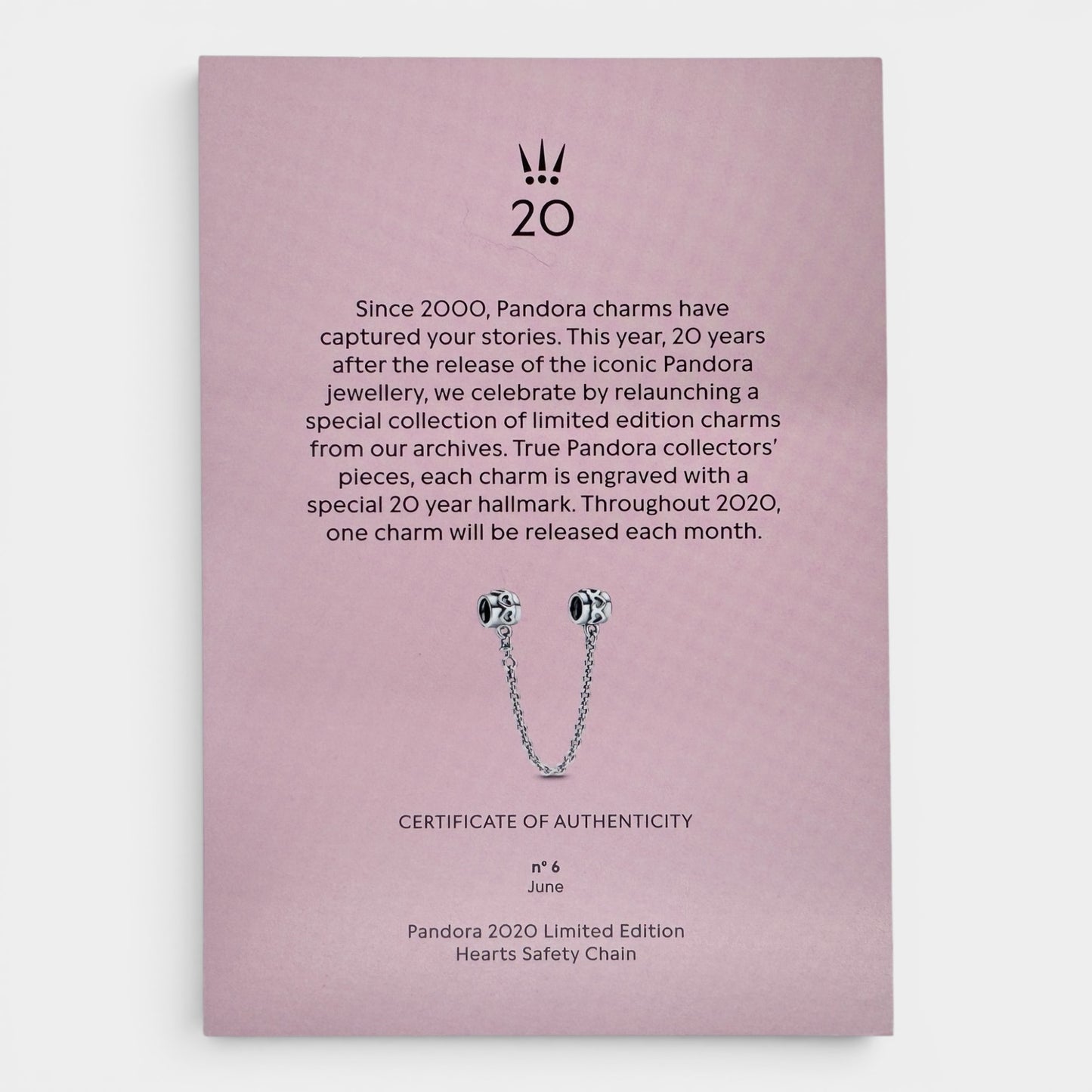 Pandora 20th Anniversary Silver Bracelet & 12 Charms Full Set