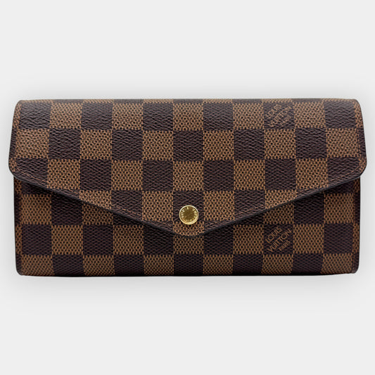 Louis Vuitton Brown Damier Ebene Sarah Wallet