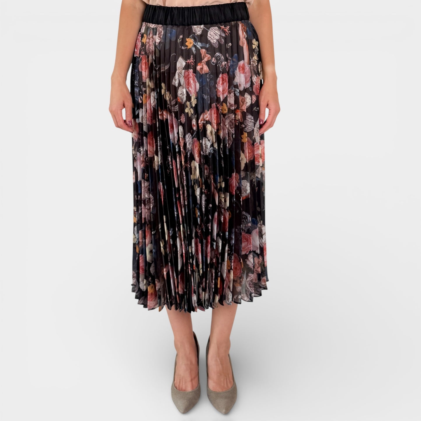 Romance Was Born Multicoloured Floral Jardin Dream Pleated Skirt AU14
