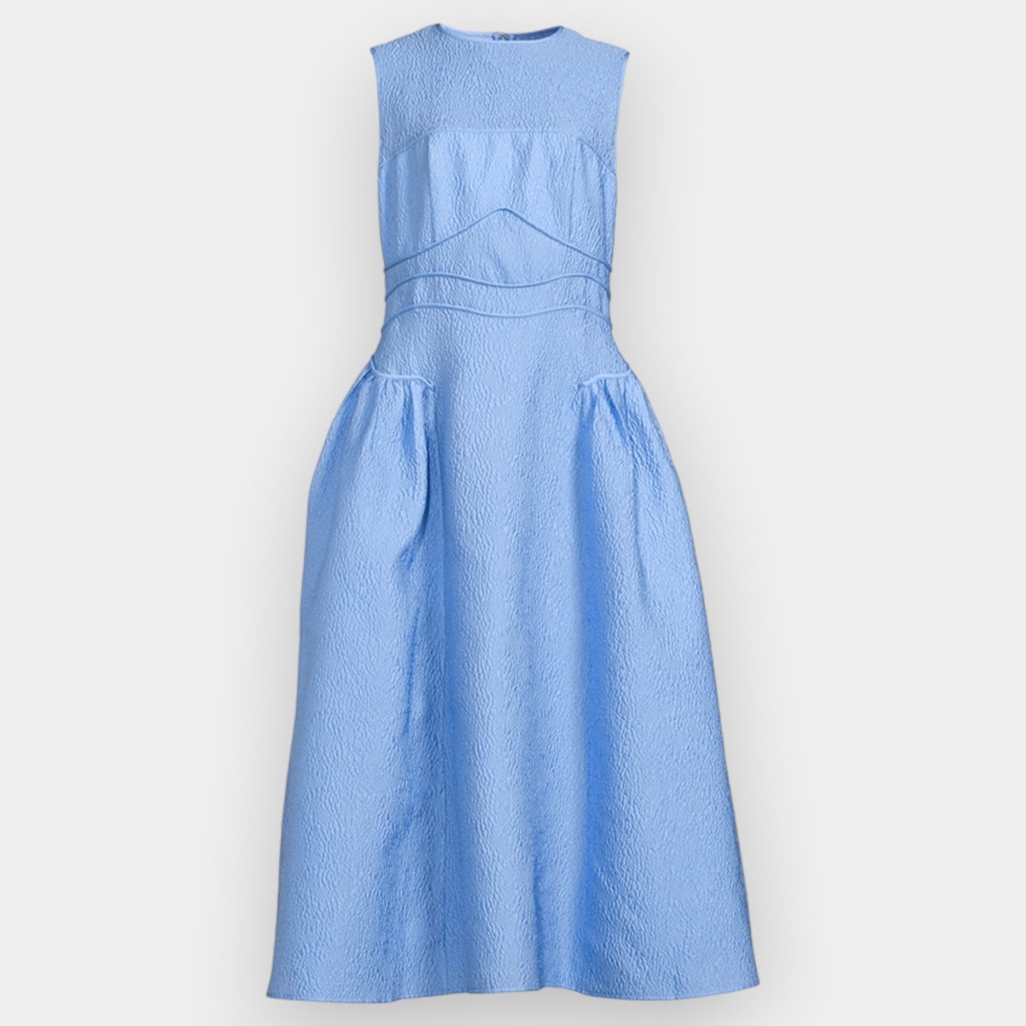 Rachel Gilbert Light Blue Sophia Crepe Midi Dress 1 ~ AU8 [NEW]