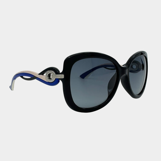 Christian Dior Vintage Black Twisting Optyl Butterfly Sunglasses